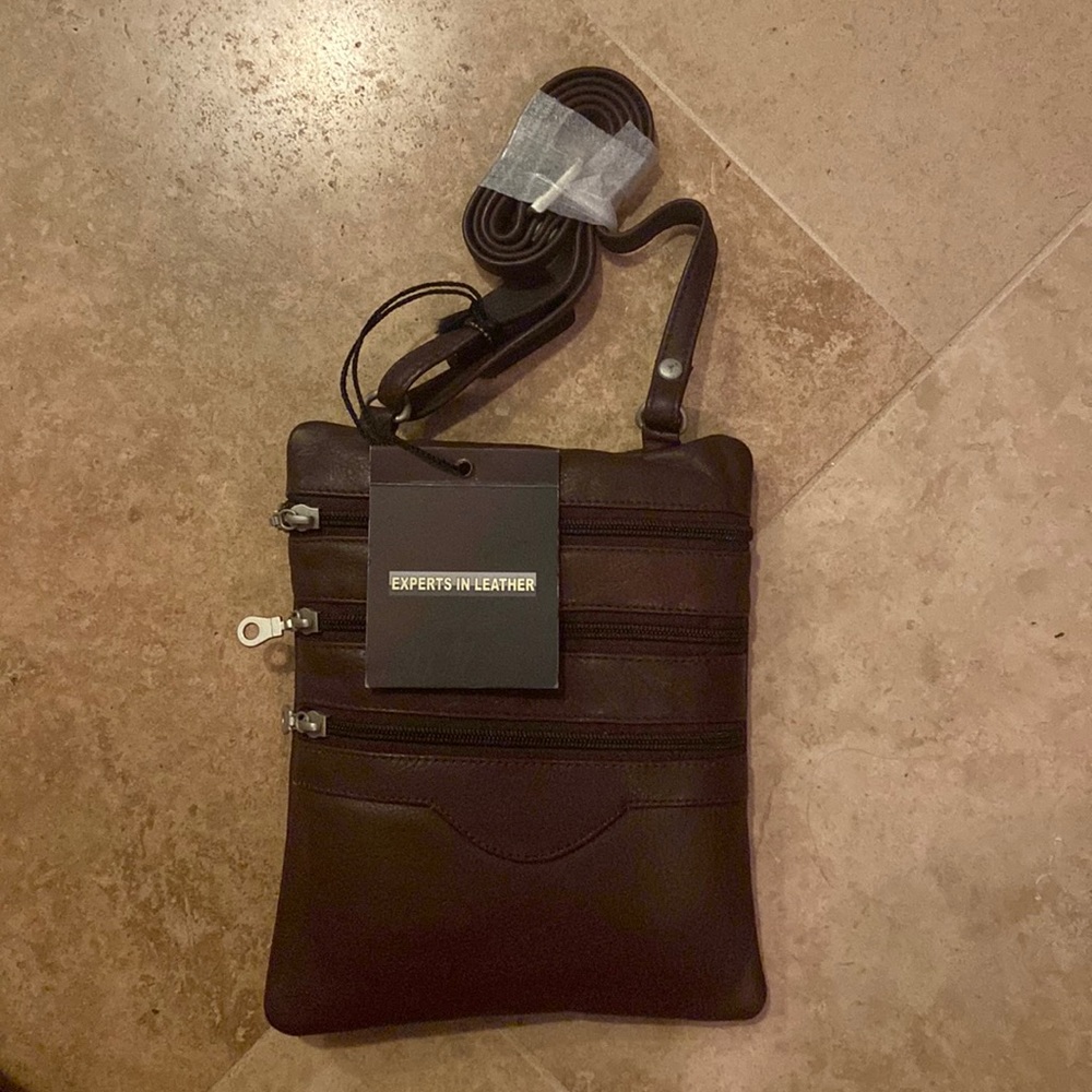Chocolate brown leather purse